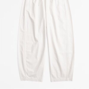 Abercrombie & Fitch White Drawstring Pants